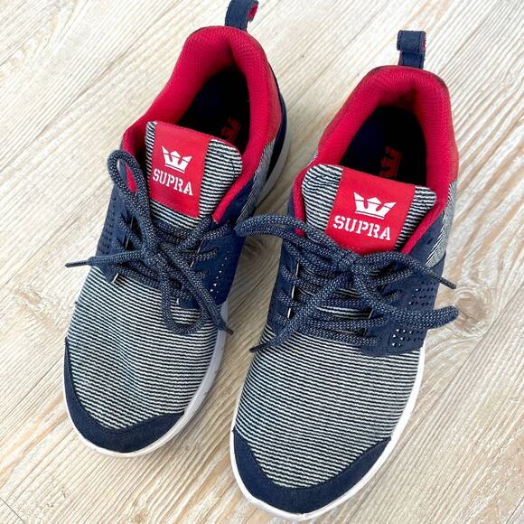 SUPRA Scissor Sneaker | Blue/Red Size 6 - Picture 4 of 9